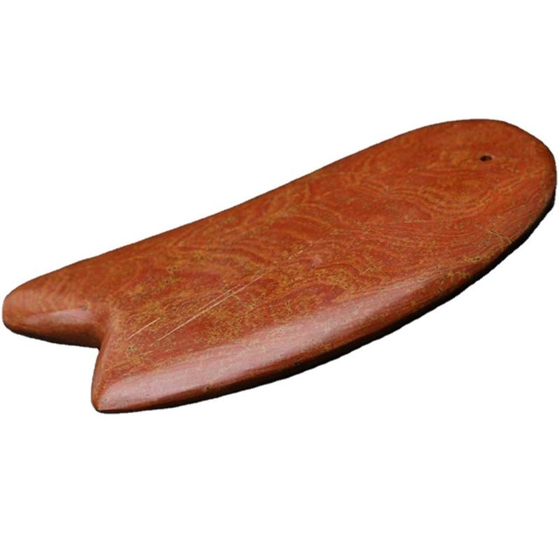 Rot Bian Stein Gua Sha Werkzeug zum Schaben Masseur Körper 10,5cm*6cm*0,7cm Länge