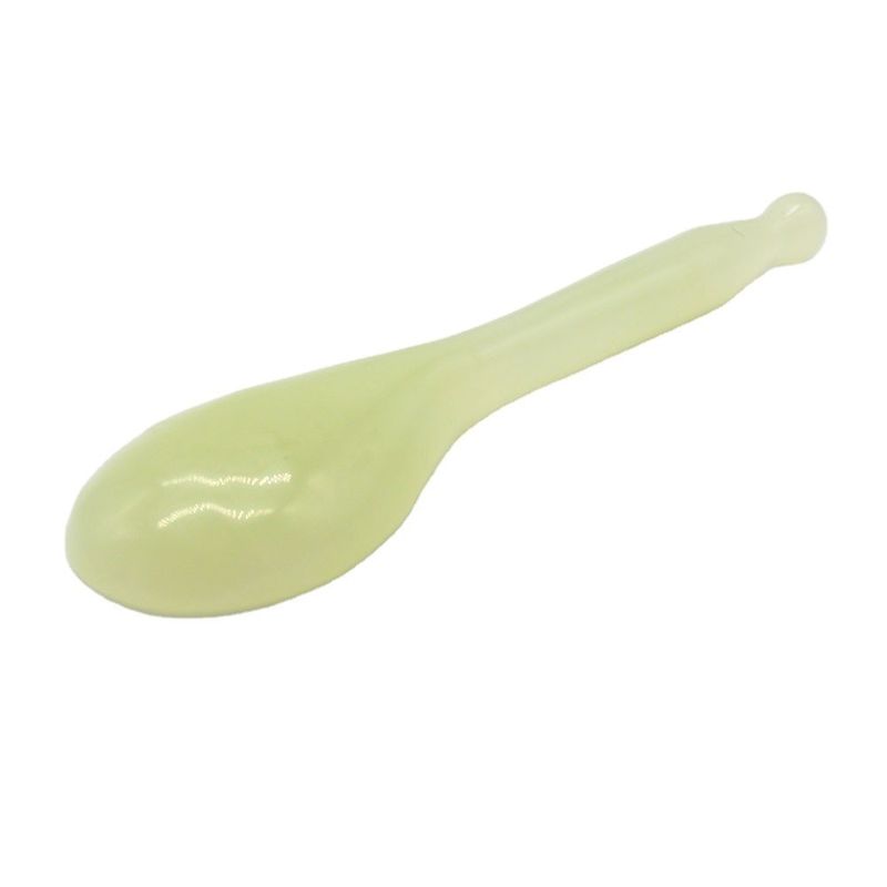 Körperpflege Xiuyan Jade Gua Sha Massagetool Grüne Löffelform Guasha Scarping Tool für Gesundheit und Wohlbefinden